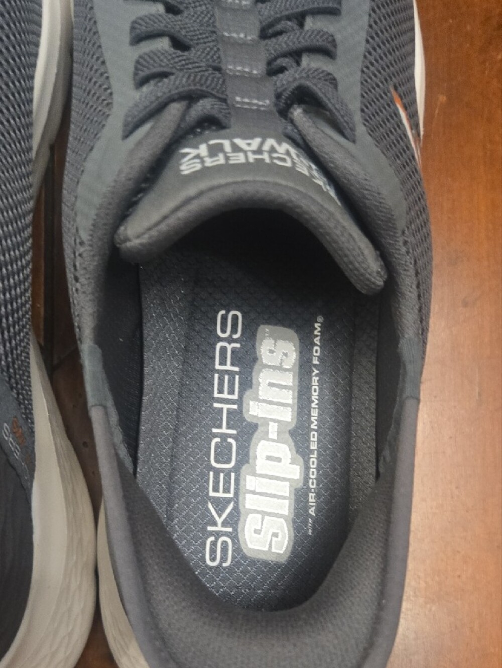Skechers GOwalk Breathable Mesh Slip-On Sneakers - Gray/White - Picture 3 of 9